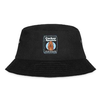 Cocker Spaniel | English Cocker Spaniel Gift - Bucket Hat - black - Front - Lela (165cm)