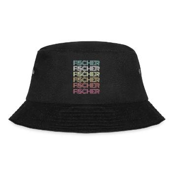 Fisherman Retro Vintage Family Group Gift Idea - Bucket Hat - black - Front - Lela (165cm)