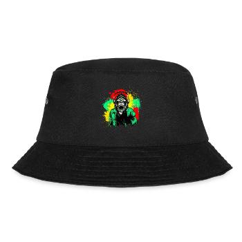 DJ Monkey Music Party Fun Sunglasses Monkey Headph - Bucket Hat - Schwarz - Vorne - Lela (165cm)
