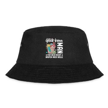 Needles Handmade Wool Hobby Knitting Pension - Bucket Hat - black - Front - Lela (165cm)