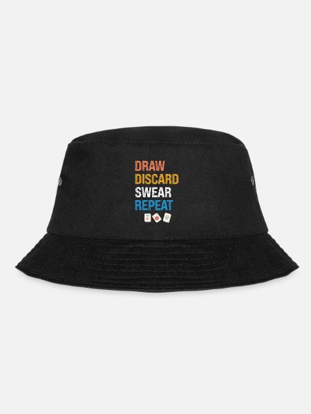 Mahjong Mah Jong Chinesisches Spiel Mah Jongg - Bucket Hat - Schwarz