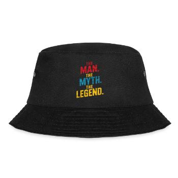 Der Mann Der Mythos Die Legende - Bucket Hat - Schwarz - Vorne - Lela (165cm)