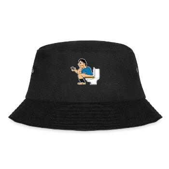 Cellphone Toilet Smartphone Mobile Phone - Bucket Hat - Schwarz - Vorne - Lela (165cm)
