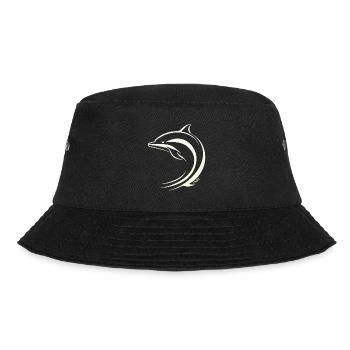 Minimal Dolphin - Bucket Hat - black - Front - Lela (165cm)