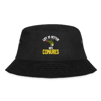Molina Parakeet Parrot Bird Parakeet - Bucket Hat - black - Front - Lela (165cm)