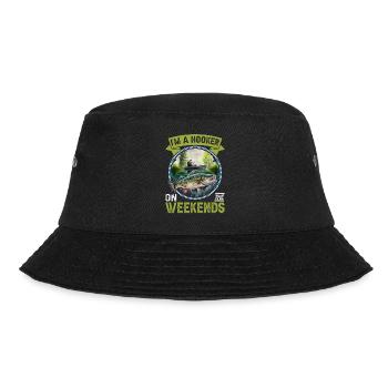 Ich bin ein Hooke an den Wochenenden - Bucket Hat - Schwarz - Vorne - Lela (165cm)