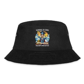SCHOOL IS COOL HOLIDAYS ARE BETTER - Bucket Hat - black - Front - Lela (165cm)