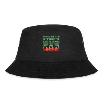 Rhodesian Ridgeback DOGS ARE MY FAVORITE PEOPLE - Bucket Hat - Schwarz - Vorne