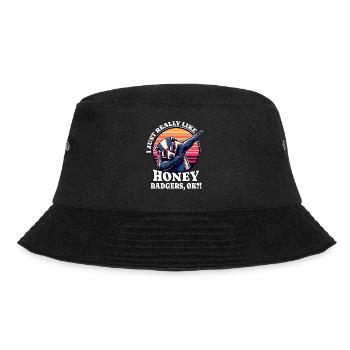 Ich Liebe Honigdachs Spruch - Bucket Hat - Schwarz - Vorne - Lela (165cm)