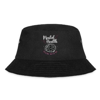 Psychiatrist Mental Health Begins With Social Work - Bucket Hat - black - Front - Lela (165cm)