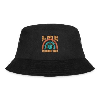 Psychiatrist All Vibes Are Welcome Here Therapist - Bucket Hat - black - Front - Lela (165cm)
