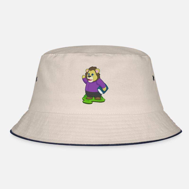 Löwe Nerd Buch Bucket Hat