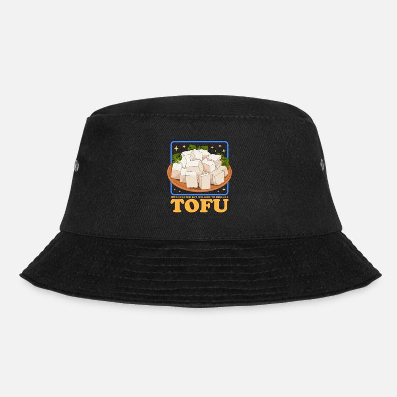 Tofu Bohnenquark Bohnenkäse Vegan Geschenk - Bucket Hat - Schwarz