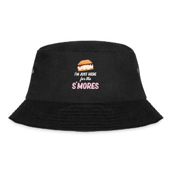 I'm just here for the s'mores glamping - Bucket Hat - black - Front - Lela (165cm)