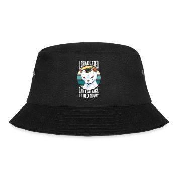 Ich habe meinen Abschluss gemacht Kann ich jetzt wieder ins Bett gehen Abschlussfeier - - Bucket Hat - Schwarz - Vorne - Lela (165cm)