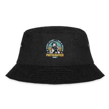 Photographer A Short Story I Am A Proud Cameraman - Bucket Hat - Schwarz - Vorne - Lela (165cm)