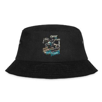 CHASE THE STARS OVER OBSTACLES WE SOAR, EQUESTRIAN - Bucket Hat - black - Front - Lela (165cm)