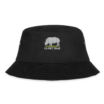 Rhino Rhinoceros Rhinos Gift - Bucket Hat - black - Front - Lela (165cm)