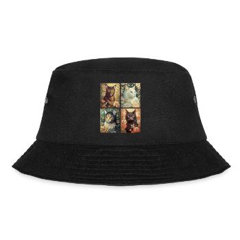 Chats dans le style d'Alphonse Mucha - Bob - noir - Devant - Lela (165cm)