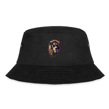 Cool Sunglasses Lion Covered In Rainbow Paint - Bucket Hat - black - Front - Lela (165cm)