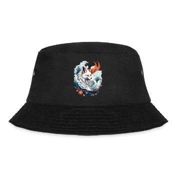 Japanische Kitsune Fuchs Anime Kawaii Fuchsgeist - Bucket Hat - Schwarz - Vorne - Lela (165cm)