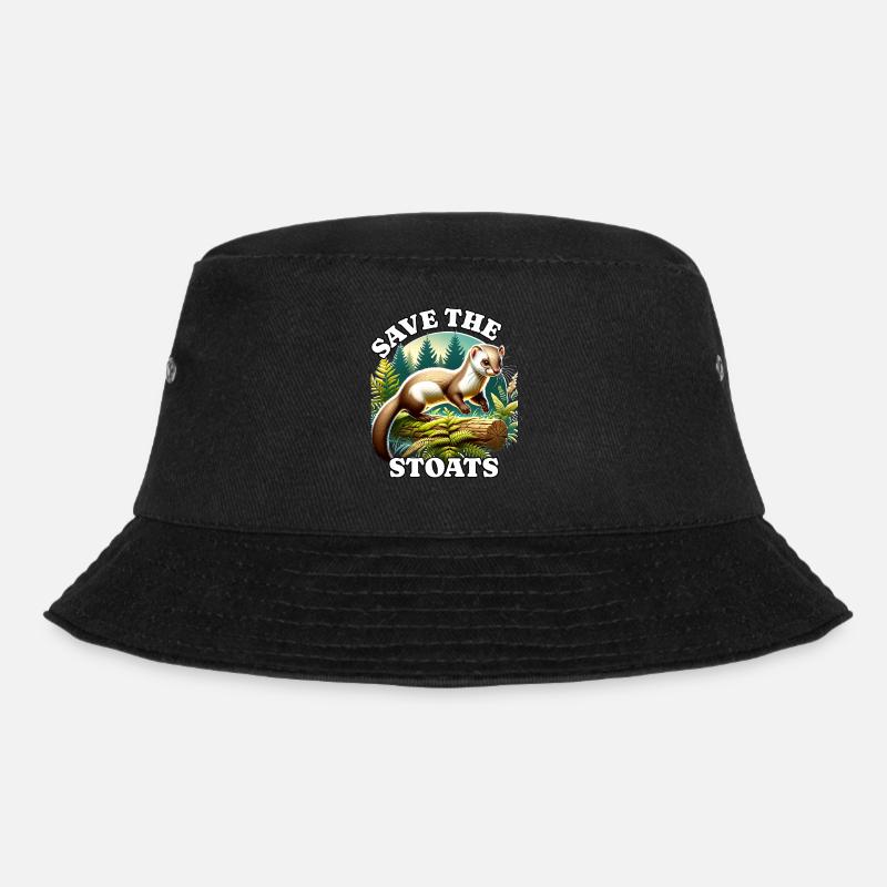 Save Ermine - Bucket Hat - black