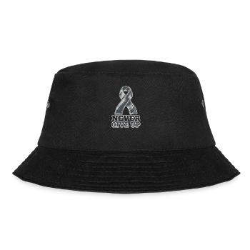 Glioblastom-Bewusstsein: Geben Sie niemals auf - Bucket Hat - Schwarz - Vorne - Lela (165cm)