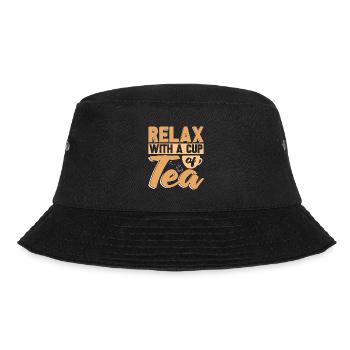 Hot Tea Relax With A Cup Of Tea Party Coffee Lover - Bucket Hat - black - Front - Lela (165cm)