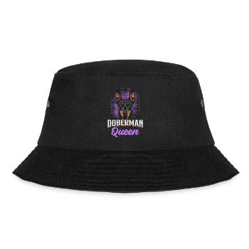 DOBERMAN QUEEN Doberman Hund Besitzerin Cool - Bucket Hat - Schwarz - Vorne - Lela (165cm)