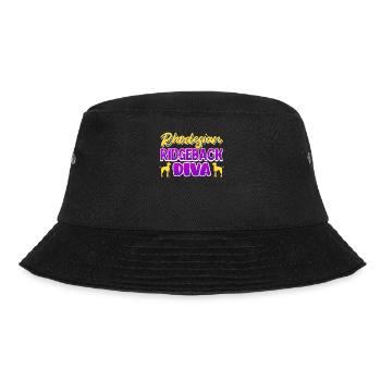 RHODESIAN RIDGEBACK DIVA Ridgeback Frauen - Bucket Hat - Schwarz - Vorne - Lela (165cm)