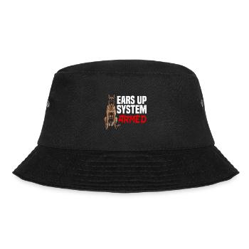 Belgischer Schäferhund EARS UP SYSTEM ARMED - Bucket Hat - Schwarz - Vorne - Lela (165cm)