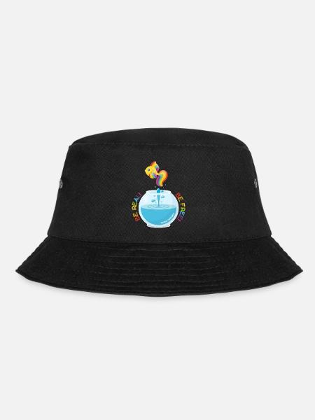 Be Real! Be Free! - Bucket Hat - black