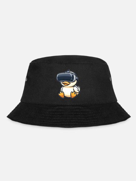 Ente Erpel VR Virtual Reality Gamer Zocker Süß - Bucket Hat - Schwarz
