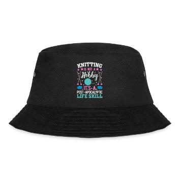 Knitting is a way of life - Bucket Hat - black - Front - Lela (165cm)