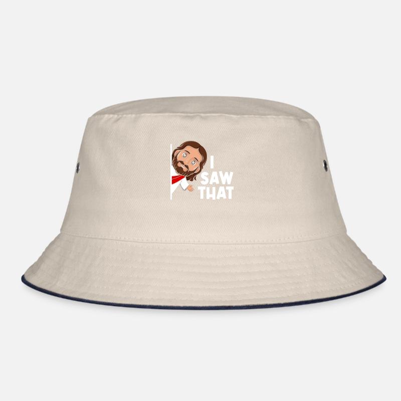 I Saw Jesus Meme Funny Christian Bucket Hat