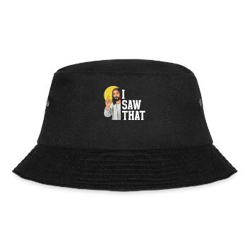 I Saw Jesus Meme Funny Christian - Bucket Hat - black - Front - Lela (165cm)