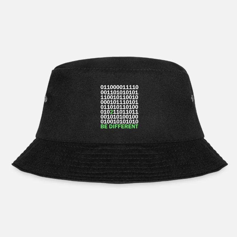 Binärcode Be Different - Bucket Hat - Schwarz