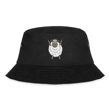 Sheep Funny Shepherd Farmer - Bucket Hat - black - Front - Lela (165cm)