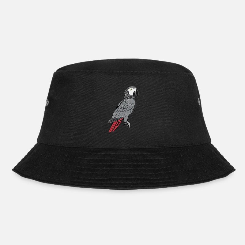 Graupapageien Graupapagei - Bucket Hat - Schwarz