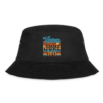 Juni 2013, Vintage Jubiläumsgeschenk Juni 2013. - Bucket Hat - Schwarz - Vorne - Lela (165cm)