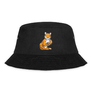 Tiger Kuchen - Bucket Hat - Schwarz - Vorne - Lela (165cm)
