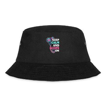 GI Nurse Keep Calm and Scope On - Bucket Hat - black - Front - Lela (165cm)