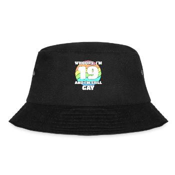 Lustige Gay Pride - 19. Geburtstag 19 BDay Lesbe - Bucket Hat - Schwarz - Vorne - Lela (165cm)