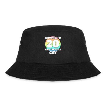Lustige Gay Pride - 20. Geburtstag 20 BDay Lesbe - Bucket Hat - Schwarz - Vorne - Lela (165cm)