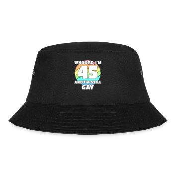 Funny Gay Pride - 45th Birthday 45 BDay Lesbian - Bucket Hat - black - Front - Lela (165cm)