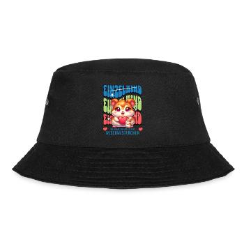 Einzelkind Ich werde eine stolze Schwester - Bucket Hat - Schwarz - Vorne - Lela (165cm)