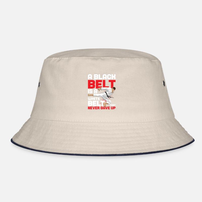 A Black Belt Is A White Belt Never Gave Up Karate Bucket Hat