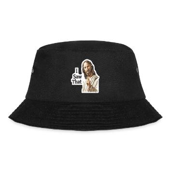 Jesus Warnung: Ich habe es gesehen - Bucket Hat - Schwarz - Vorne - Lela (165cm)