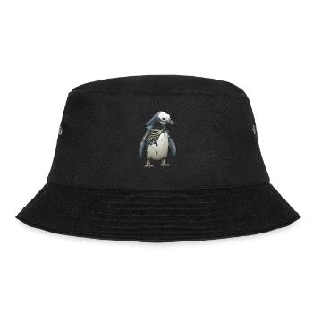 Pinguin Skelett Halloween Pinguin - Bucket Hat - Schwarz - Vorne - Lela (165cm)