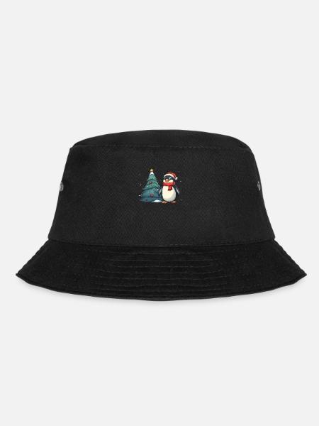 Pinguin Weihnachtsbaum Pinguin Niedlich - Bucket Hat - Schwarz